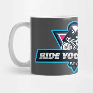 Ride your bike save the planet funny cyclist quote. Mug